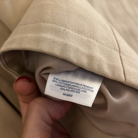 Lands' End Tan Cape Jacket with Notched Lapel - Picture 8 of 8